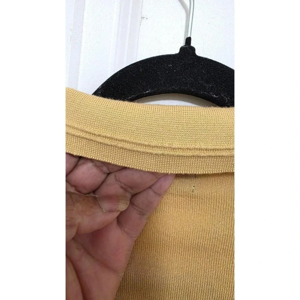 Banana Republic‎ Men's L Yellow Short-Sleeve Beach Vacation Polo Shirt Side Slit